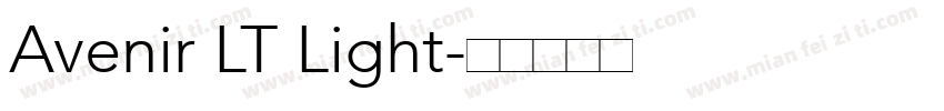 Avenir LT Light字体转换